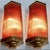 Pair Skyscraper Vintage Art deco light Old Lamp Wall Sconces Fixture Brass & Red Glass Rod Ship Light Excellent Working...