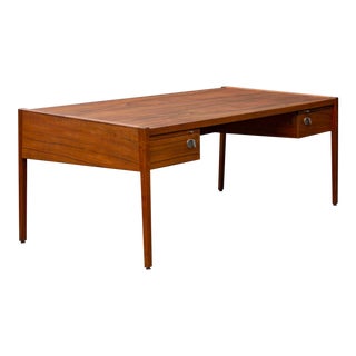 Vintage Jens Risom Architects Desk in Walnut For Sale