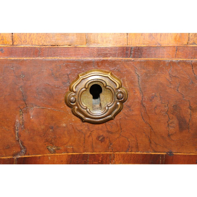 18th C Italian Rococo Bombe Form Olivewood Secretary Desk For Sale - Image 13 of 13