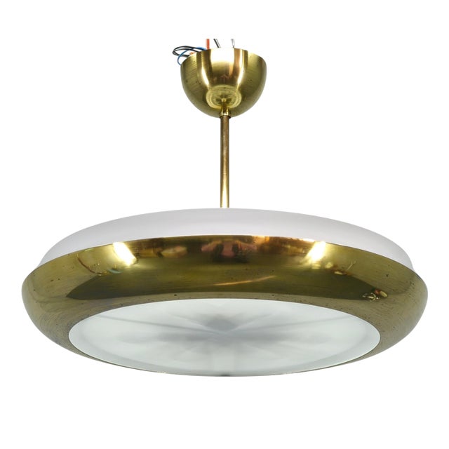 Art Deco UFO Pendant by Josef Hurka, Former Czechoslovakia, 1930s For Sale