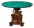 Late 19th Century Italian Carved Wood Base & Malachite Top Center Table For Sale