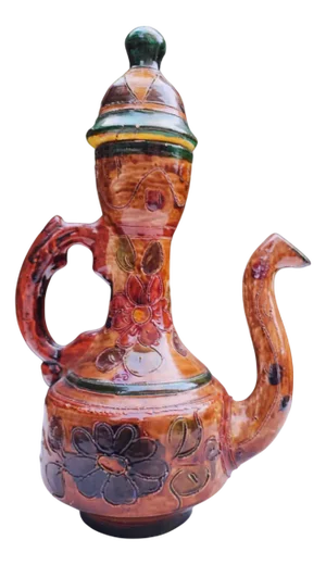 Art Deco Ceramic Jug Carafe, Hutsul, 1920s