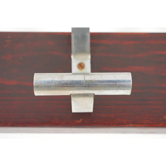 Vintage European 33.5 In. Four Hook Wood Wall Rack For Sale In New York - Image 6 of 10