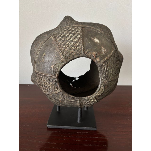 Early 20th Century West African Bronze Currency Bracelet, Gan People, Burkina Faso, on Custom Stand For Sale - Image 5 of 15