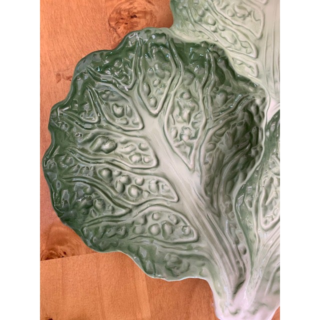 French Vintage Lettuce Leaf Plate Chairish