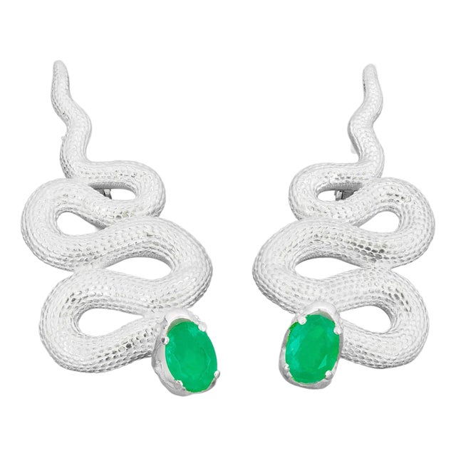 Massive Snake Earrings- Set of 2 For Sale