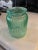 Mid-Century Modern Mid Century Green Ribbed and Dimple Jar For Sale - Image 3 of 7