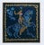 This is a Hermès Cheval Fleuri lithograph of a scarf designed by Henri d'Origny featuring a floral equestrian motif on a...