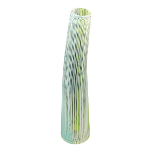Tall Vintage Filigrana Vase, Italian Art Glass, Murano, Flower Sleeve, c.1950