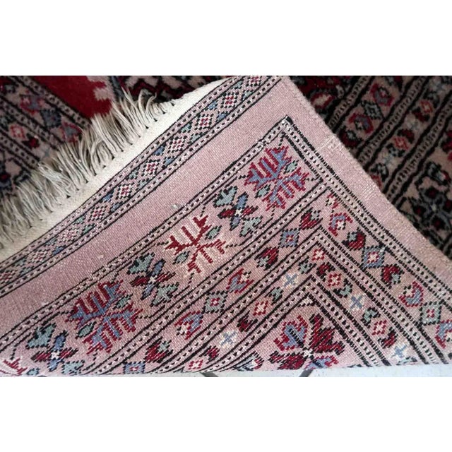 1960s Handmade Uzbek Bukhara Rug 4.1' X 5.9' For Sale - Image 4 of 9