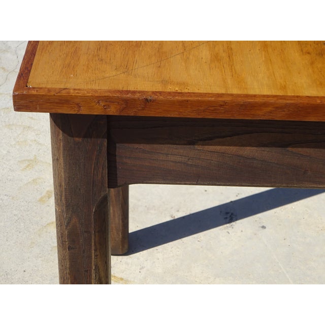 Rectangular Oak and Veneer Worktable, 1960s For Sale - Image 11 of 16