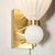 Modernist Hand-Blown Murano Fluted Bullicante Glass Sconces W/ Orbital Drop For Sale - Image 4 of 12