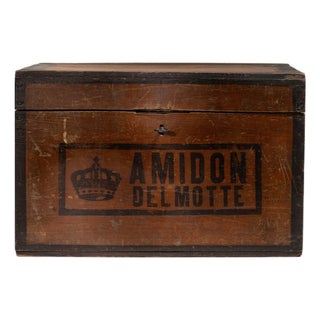 1900 - 1909 Belgium Chocolate Wood Box For Sale