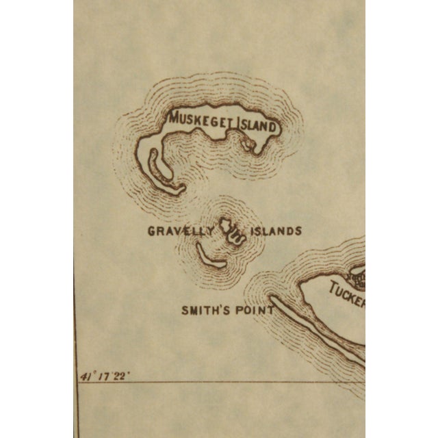 1980s Framed Limited Edition 1874 Map of Nantucket For Sale - Image 5 of 12