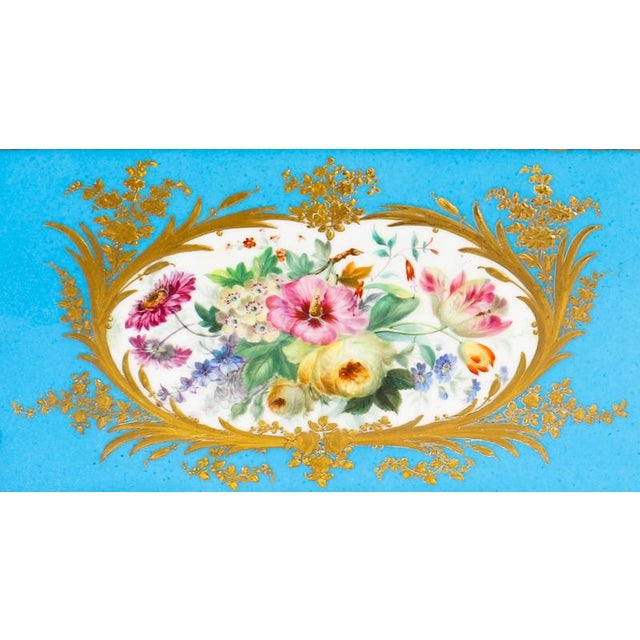 Antique 19th Century French Porcelain and Ormolu Jewellery Casket from Sèvres, 1860s For Sale - Image 3 of 18