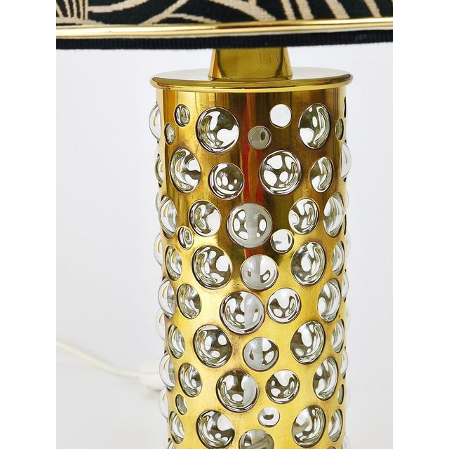 Mid-Century Brass Tube Bubble Glass Table Lamp from Rupert Nikoll, Austria, 1950s For Sale - Image 10 of 18