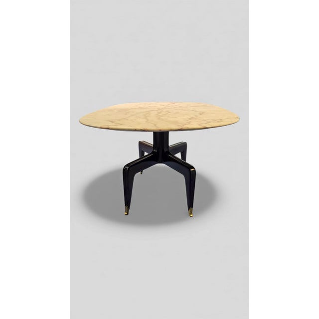 Metal Mid-Century Modern Italian Marble Dining Table by Melchiorre Bega, 1957 For Sale - Image 7 of 18