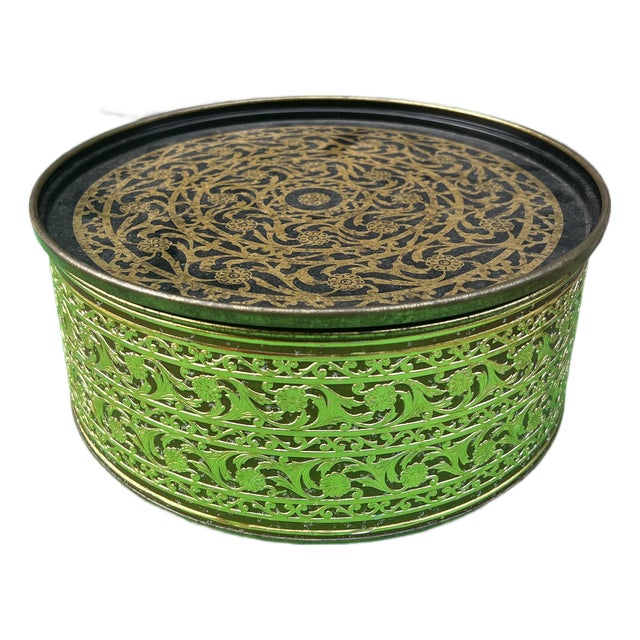 Vintage Brass Guildcraft New York Grandma Tin For Sale