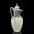 This is an antique dessert wine jug. An English, cut glass and silver plated serving ewer, dating to the late Victorian...