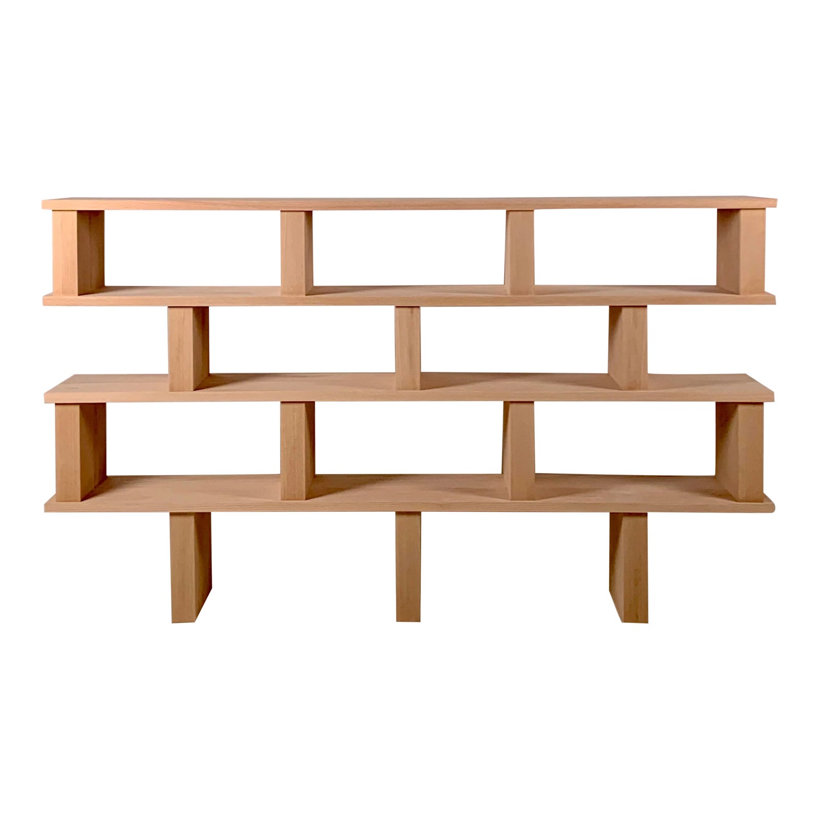 Verticale' Four Shelves Polished Oak Shelving Unit Chairish