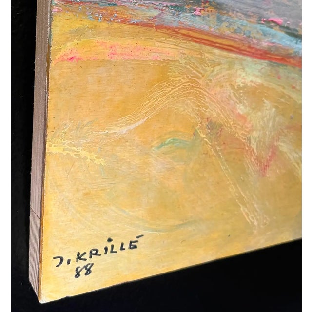 Jean Krillé’s paintings are known for their expressive use of color and dynamic, abstract forms, blending realism with...