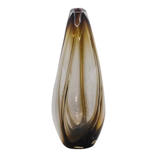 Brian Lonsway Hand Blown Glass Vase, 1981 For Sale