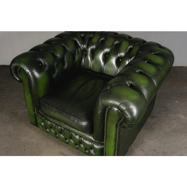 Vintage Chesterfield-Style Lounge Chair For Sale - Image 11 of 18