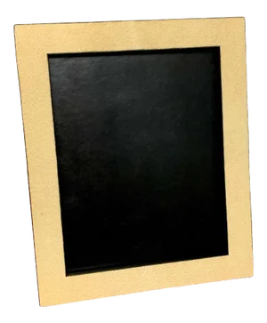 Late 20th Century French Modern Shagreen & Calfskin Leather Frame, Blanc