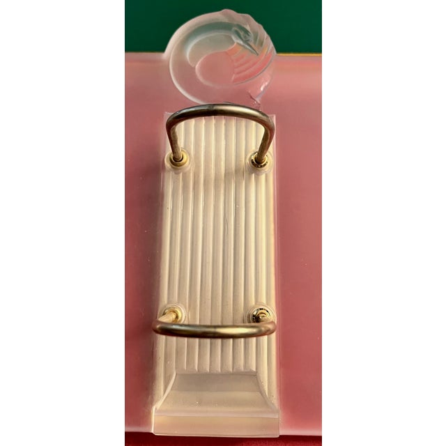 1940s Lalique Crystal Swan Josephine Cigne Desk, Paper Knife, Calendar and Mat Set, Vintage For Sale - Image 5 of 13