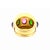 Vintage Seidengang 18K yellow gold multi color gemstone ring, featuring a graduating design of a wide band set with five...