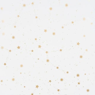 Schumacher x Marie-Chantal Scattered Stars Wallpaper in Ivory For Sale