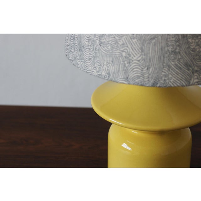 Mid-Century Modern Yellow Ceramic Table Lamp by Hasle Keramik, Denmark, 1970s For Sale - Image 3 of 7