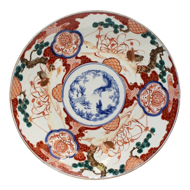 Imari Charger Featuring the Three Friends of Winter For Sale