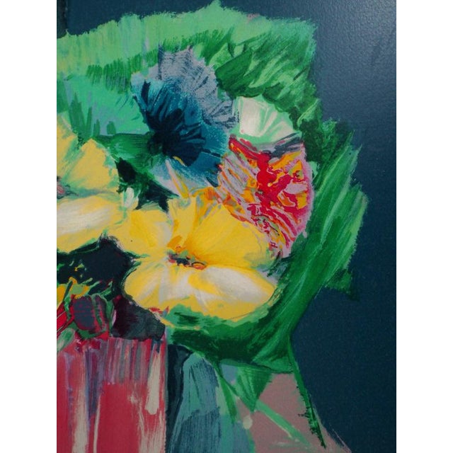 Claude Hemeret, Yellow Bouquet, Lithograph For Sale - Image 4 of 7