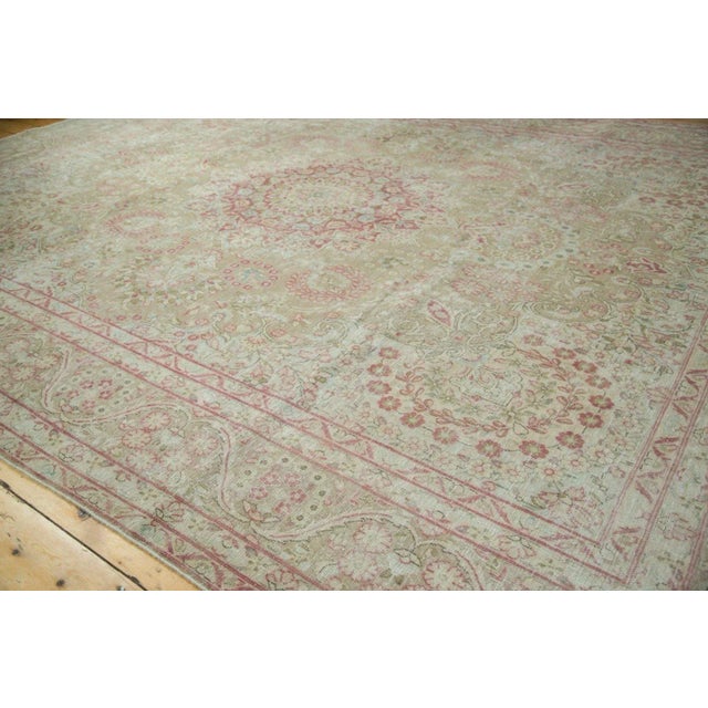 Vintage Distressed Meshed Carpet - 9'3" X 12'5" For Sale - Image 12 of 13