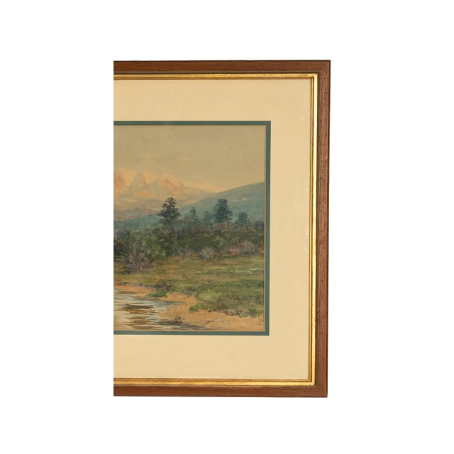 1900 - 1909 Antique Impressionist Painting "Spanish Peaks" Colorado Mountain Landscape Charles Partridge Adams 1900 For Sale - Image 5 of 9