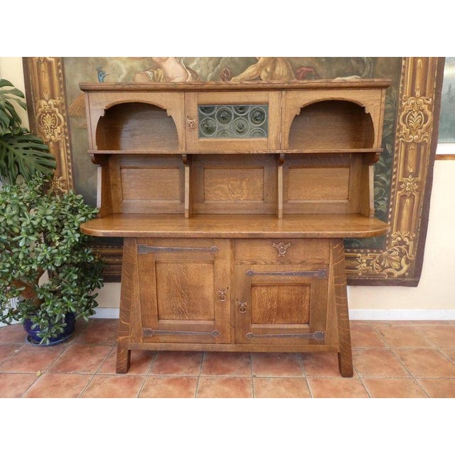 Antique Late 19th Century Arts and Crafts Oak Dresser from Liberty & Co. For Sale - Image 12 of 18