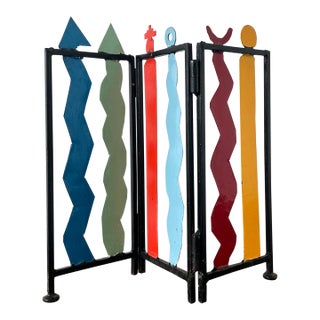 Vintage Postmodern Table Top Screen For Sale