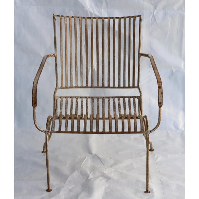 1940's French Wrought Iron Garden Chairs and Bench For Sale In Cincinnati - Image 6 of 15