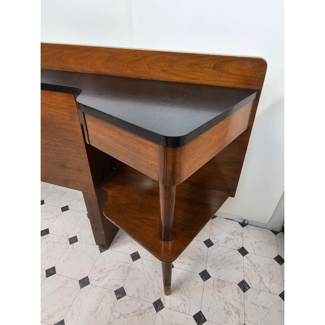 Wood American of Martinsville Headboard With Built in Nightstands | For Sale - Image 7 of 12