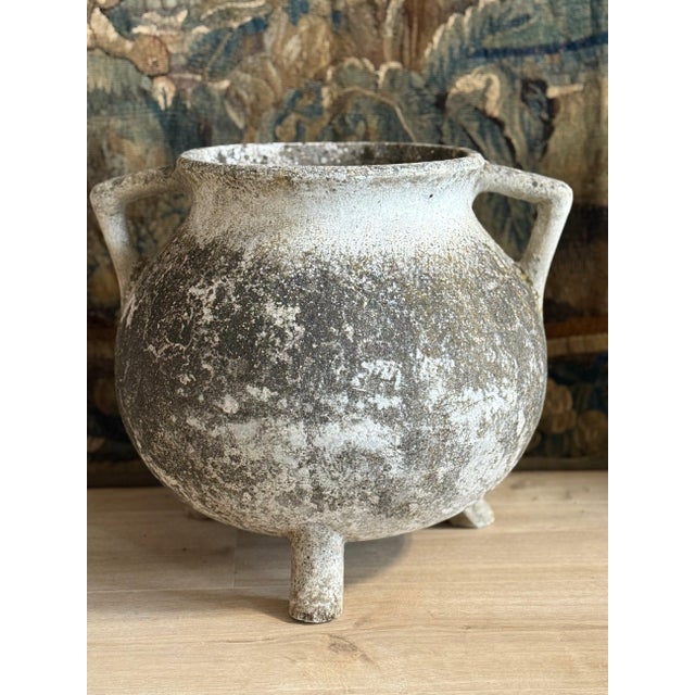 Rustic European Mid 20th Century Original Willy Guhl Marmite Pot/Planter, Attributed For Sale - Image 3 of 14