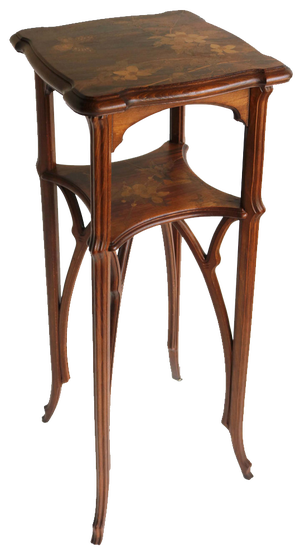 Art Nouveau Pedestal by Emile Gallé, 1900s