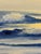 Vintage Coastal Seascape Oil Painting, Ornate Gilt Frame, Signed For Sale - Image 4 of 6