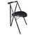 Italian Modern Black Metal Chair with Round Rubber Seat attributed to Zeus, 1990s For Sale - Image 16 of 16