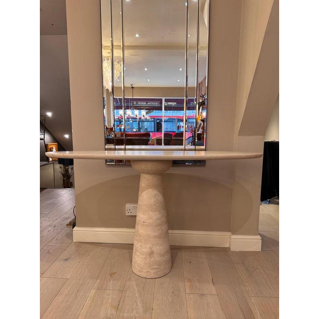 Vintage Travertine Console Table by Angelo Mangiarotti, 1970s For Sale - Image 4 of 7