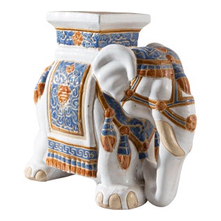 1960s French Ceramic Elephant For Sale