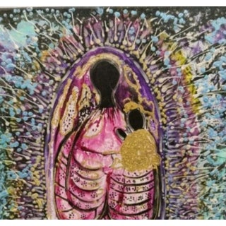 "For My Daughter" Original Bioluminescent 24"x30" Painting by Vicky Naranjo For Sale