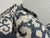 Bespoke Blue + Ivory Ikat Damask Throw Pillows, Pair For Sale - Image 12 of 12