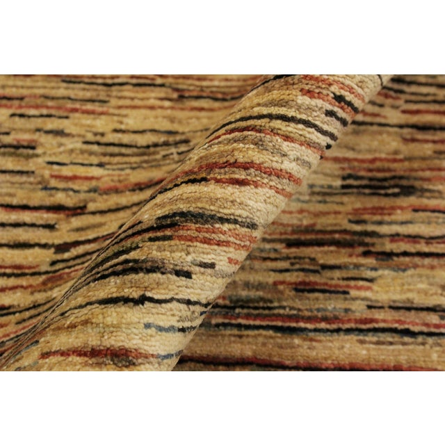 Textile Shabby Chic Gabbeh Beige/Rust Wool Rug - 3'10'' X 5'9'' For Sale - Image 7 of 10