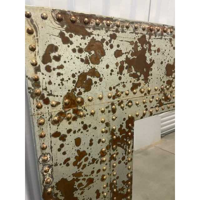 Unique Vintage Patchwork Metal Mirror. Rare, heavy and perfect for the vintage masculine look! Metal and rustic look...